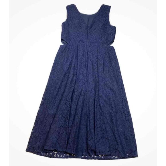 NEW Rachel Roy Womens Navy Blue Lace Side Cutout Sheath Dress 8 - Picture 1 of 4